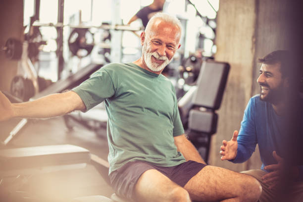 istock Happy and healthy senior at gym. 978964154