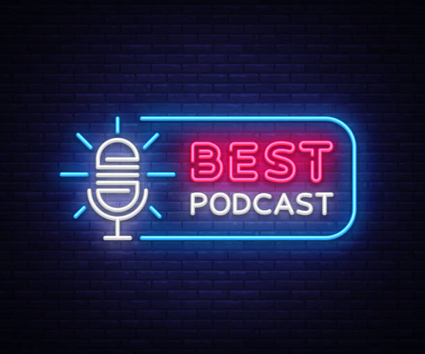 istock Podcast neon sign vector. Best Podcast Design template neon sign, light banner, neon signboard, nightly bright advertising, light inscription. Vector illustration 978977974