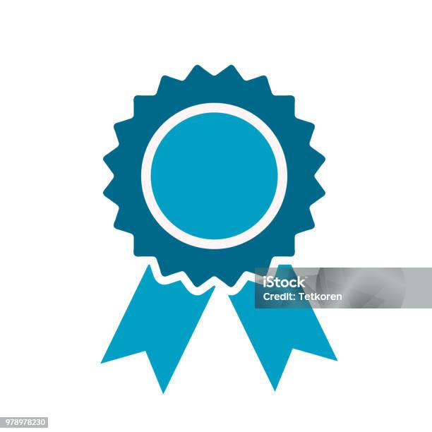 Award Ribbon Icon On White Stock Vector Illustration Stock Illustration - Download Image Now