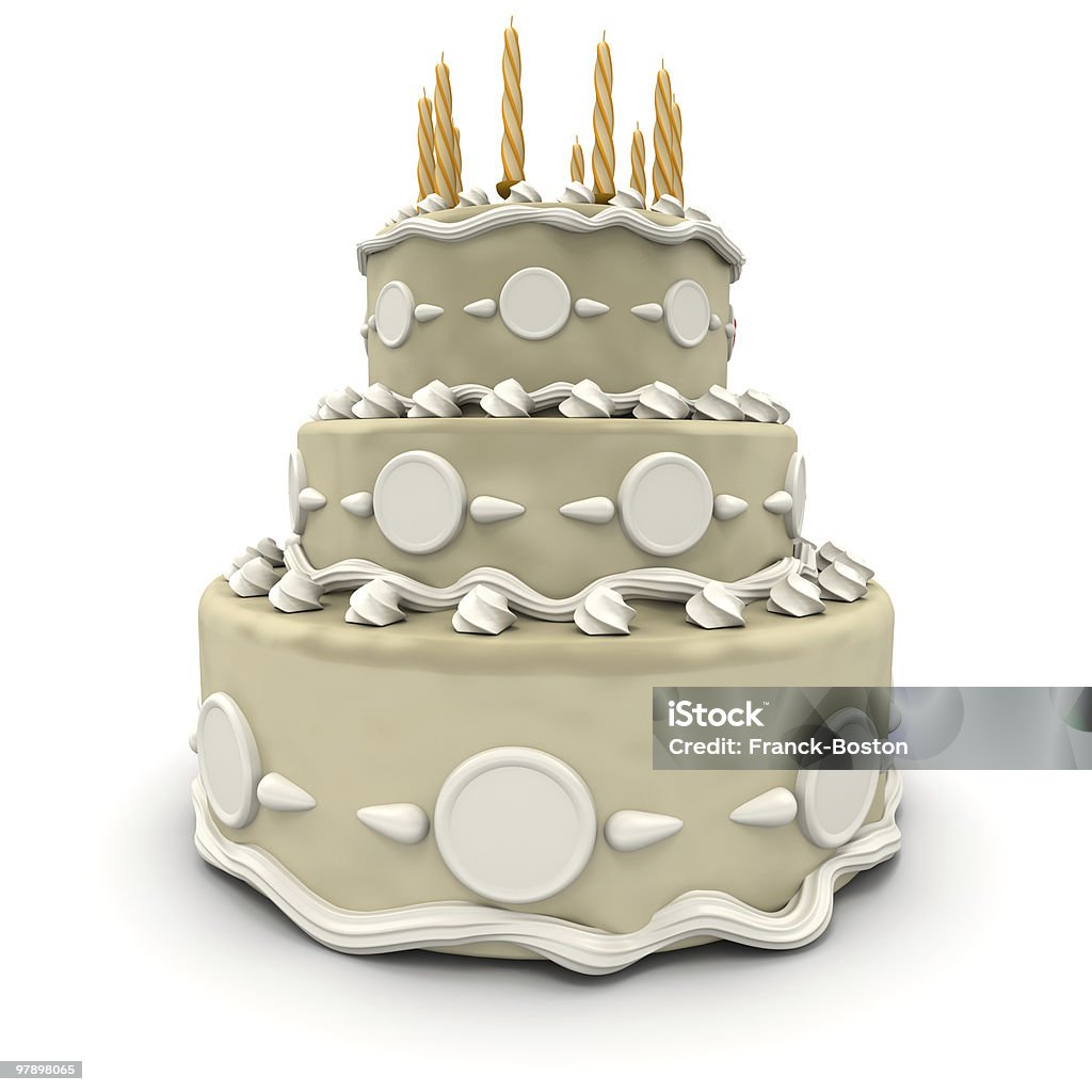 Clássico bolo de casamento - Foto de stock de Bolo royalty-free