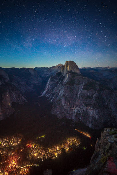 istock Starry Night above Half Dome and Yosemite Valley in Yosemite National Park 978986238
