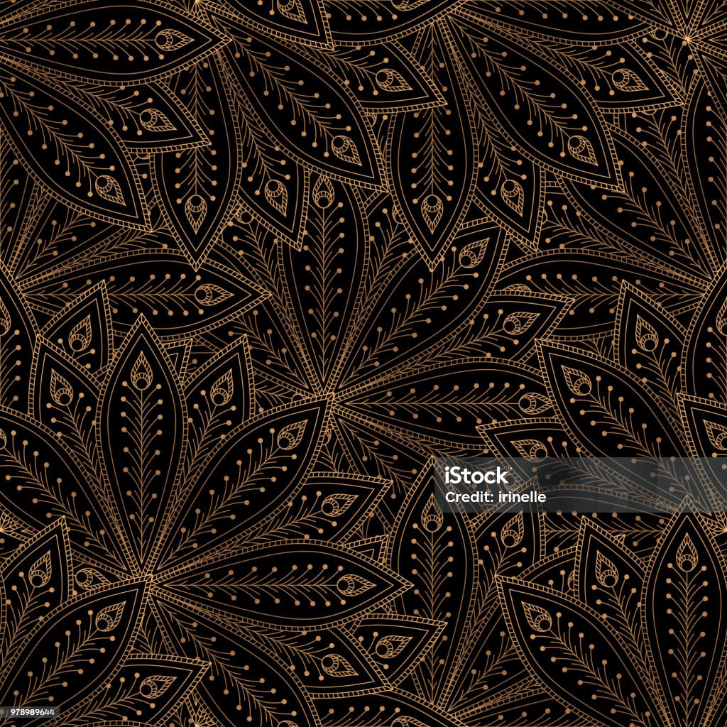 Luxury Background Vector Peacock Feathers Royal Pattern Seamless Gold Black  Oriental Design For Yoga Wallpaper Beauty Spa Salon Ornament Bridal Shower  Indian Wedding Party Holiday Christmas Stock Illustration - Download Image  Now -