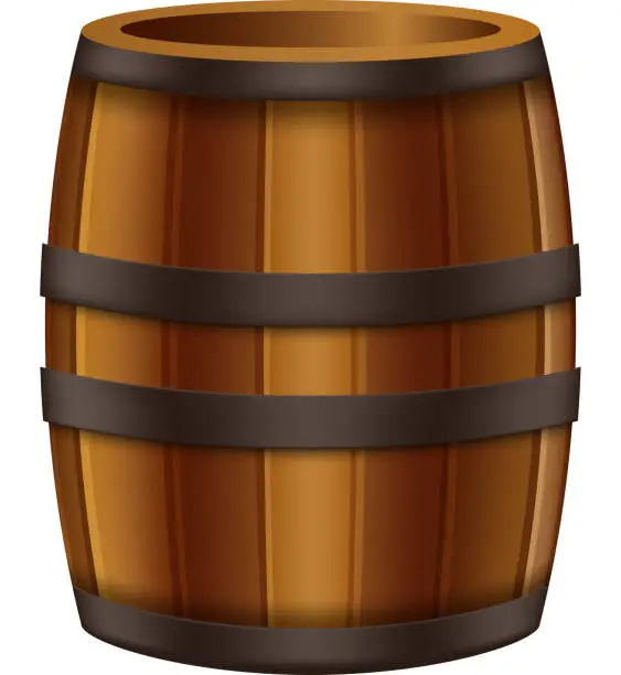 Vector illustration of Oak Barrel