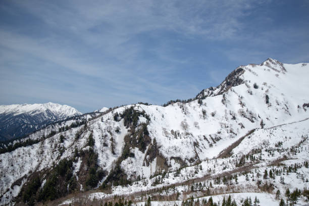 istock snowy mountain view, TATEYAMA KUROBE Alpine route 979027512