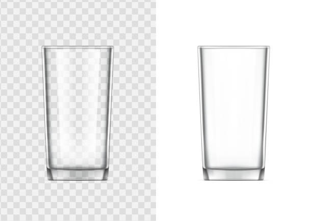 Realistic Glass Cup Transparent Glassware Stock Illustration - Download  Image Now - Empty Glass, Cup, Drinking Glass - iStock