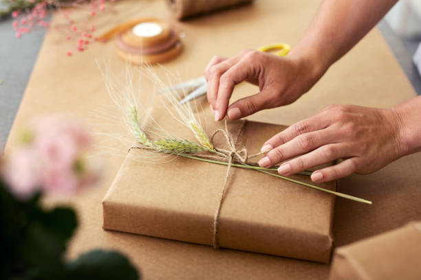 istock Close up of a gift being wrapped 979039042