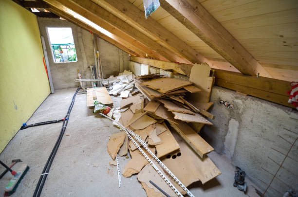 istock Rebuilding, renovating or remodelling house attic and constriction waste. 979040032