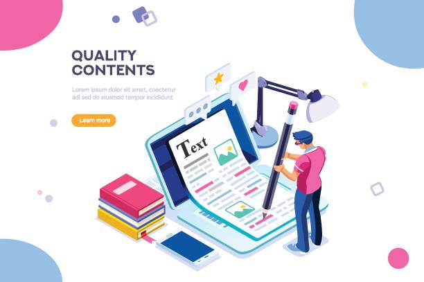 essay writing clip art images Content for Creative Blog Post Seo infographic, content for creative blog post. Blogger character. Can use for web banner, infographics, hero images. Flat isometric character, vector illustration isolated on white background. essay writing stock illustrations