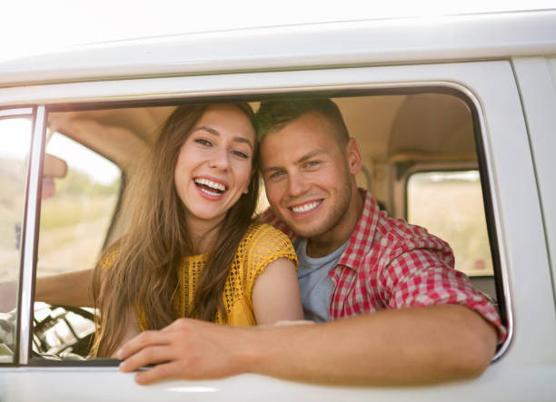 istock Young couple out on a road trip 979062072