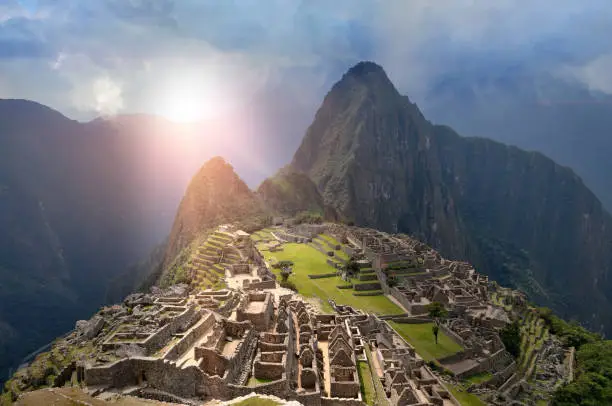 Machu Picchu with fictional weather situation perspective