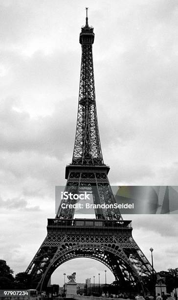 Torre Eiffel En París Francia Foto de stock y más banco de imágenes de Blanco - Color - Blanco - Color, Cielo, Cielo despejado