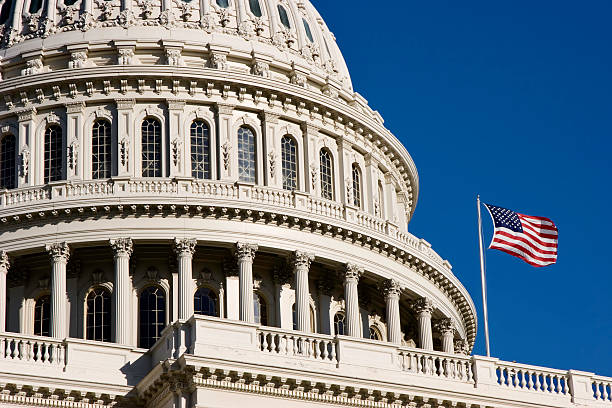 istock American Flag and the U.S. Capitol Dome 97907243