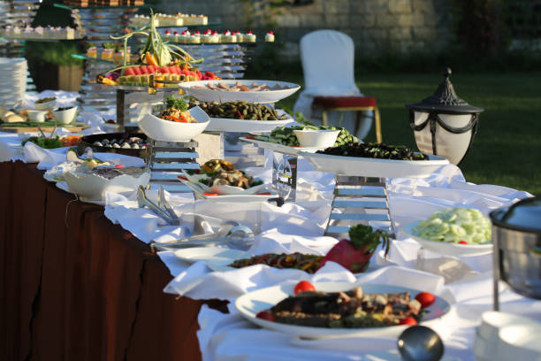 istock Buffet line of lunch and dinner.Buffet self-service food 979094290