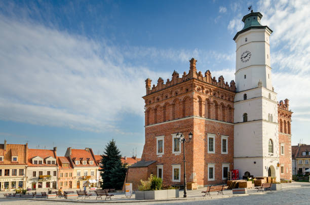 Renaissance town hall on Old Market square in Sandomierz, Swietokrzyskie province, Poland.
