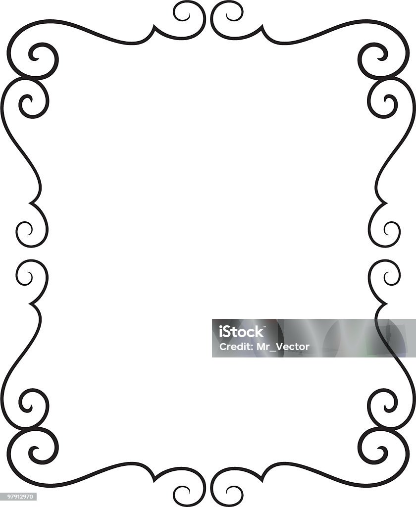 Vettore cornice decorativa - arte vettoriale royalty-free di Arte