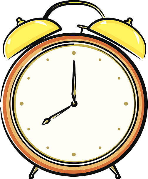 illustrazioni stock, clip art, cartoni animati e icone di tendenza di orologio sveglia. illustrazione vettoriale - white background color image alarm clock deadline