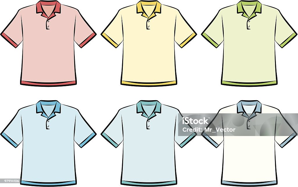 Chemises Polo-Illustration vectorielle - clipart vectoriel de Adulte libre de droits