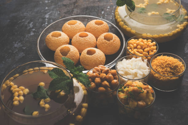 istock Pani Puri OR Golgappa is a popular Indian Chat menu, selective focus 979147268