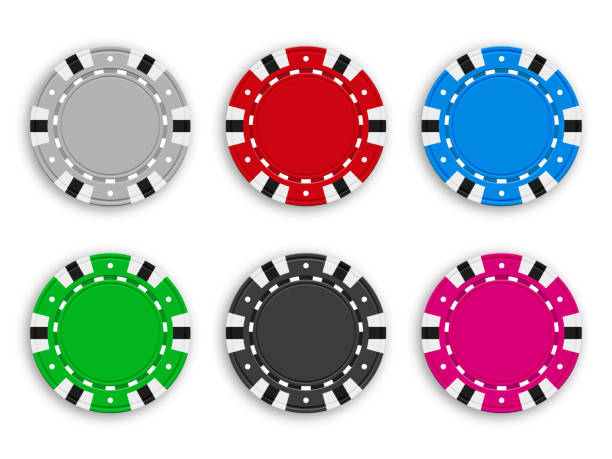 istock Set of colored chips for poker and casino. Realistic vector illustration. 979149034