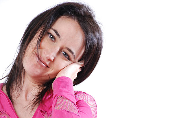 istock Calm woman, headshot 97915359
