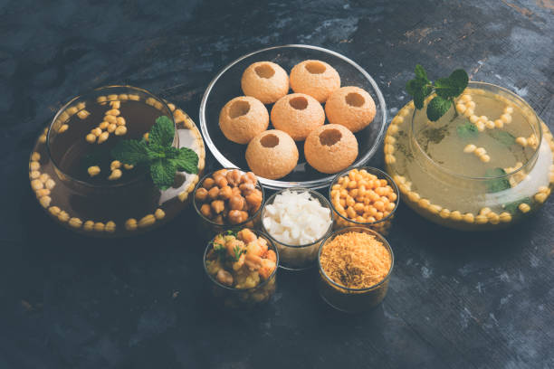 istock Pani Puri OR Golgappa is a popular Indian Chat menu, selective focus 979153604