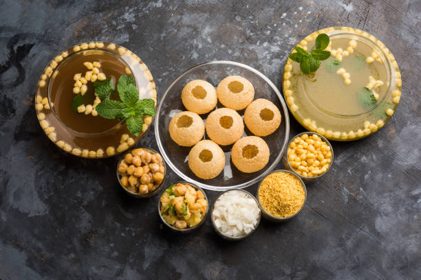 istock Pani Puri OR Golgappa is a popular Indian Chat menu, selective focus 979156924