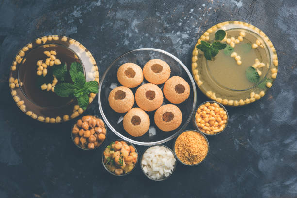 istock Pani Puri OR Golgappa is a popular Indian Chat menu, selective focus 979158582