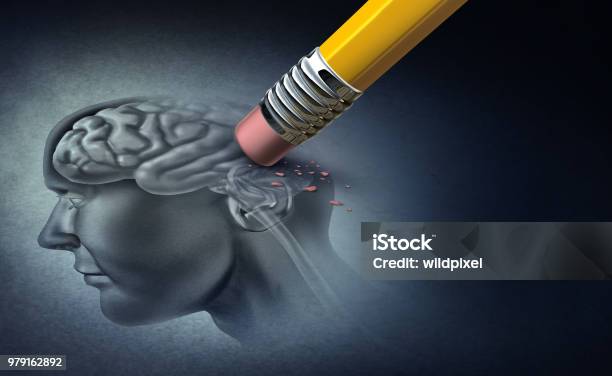 Concept Of Memory Loss Stock Photo - Download Image Now - Alzheimer's Disease, Dementia, Reminder