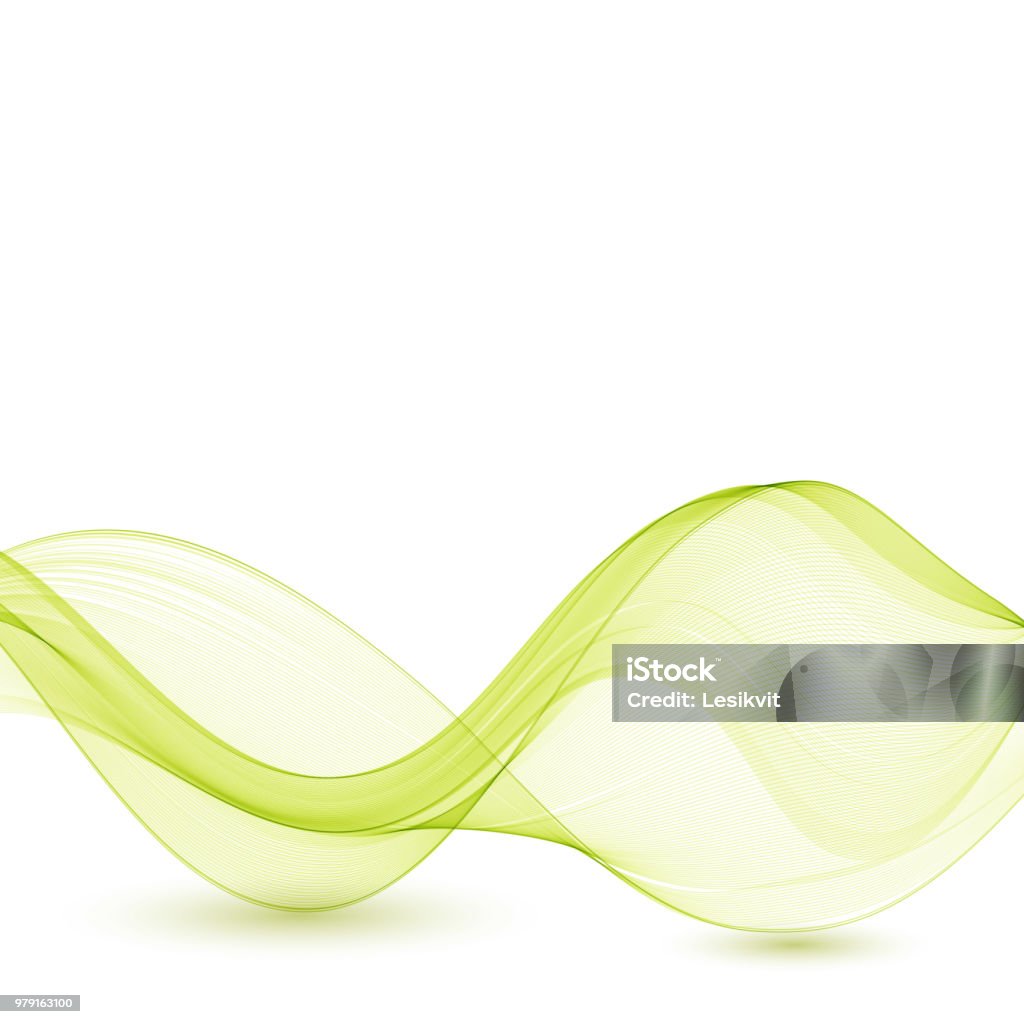 Các Đường Lượn Sóng Màu Xanh Lá Cây Trừu Tượng Nền Vector Khói ...
