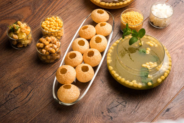 istock Pani Puri OR Golgappa is a popular Indian Chat menu, selective focus 979167116