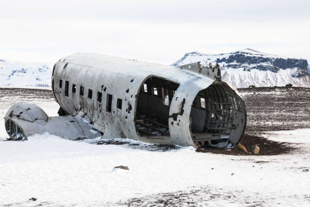 istock Solheimasandur the plane wreck view during winter snow 979188306