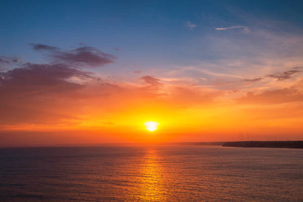 Beautiful cloudscape over the sea, sunrise shot