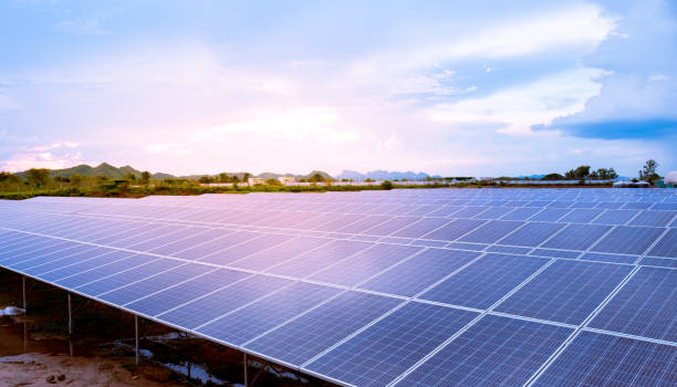 istock Solar cell panels new alternative electric energy 979195118