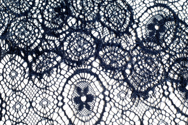 istock texture, background, pattern. lace fabric. dark blue color. Elegant and ready for a mesmerizing debut, this evening blue floral embossed lace was made from the dream of a midnight garden. 979196380