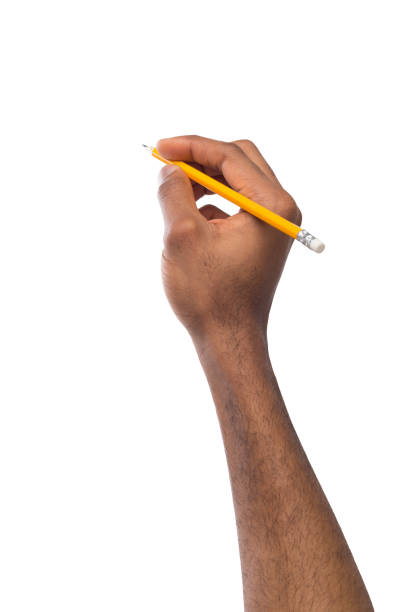 istock Black male hand holding pencil 979201276