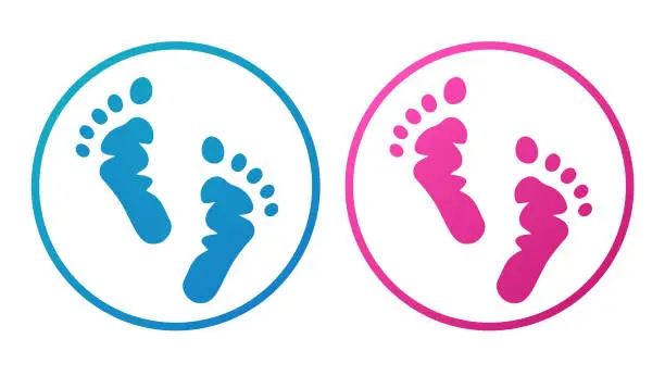 Vector illustration of Baby Footprints