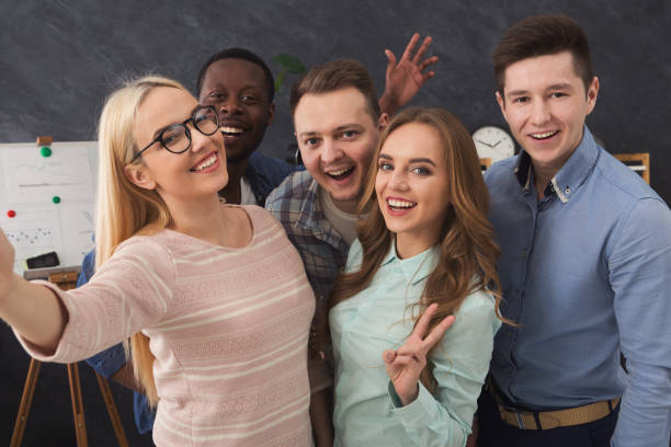 istock Confident business people taking selfie 979206210