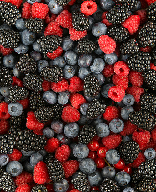 Colorful berries from the top. 