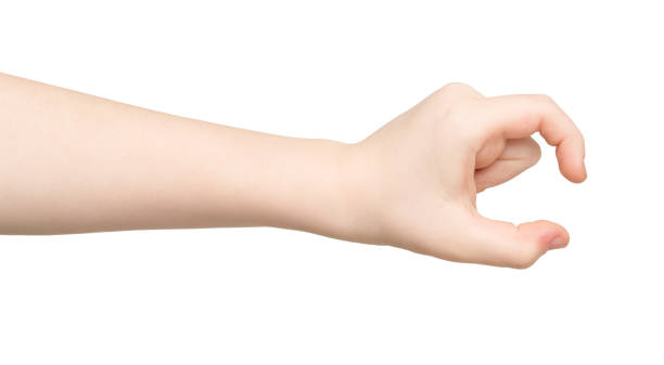 istock Kid hand measuring something, cutout, gesture 979207856