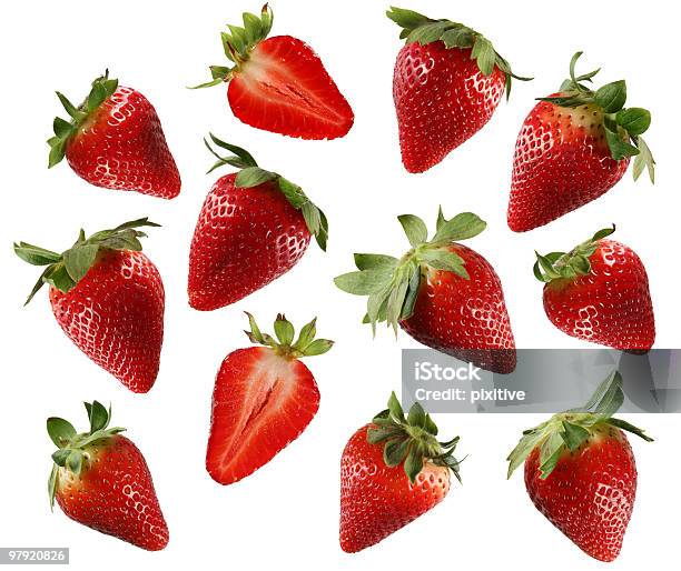Strawberries Mix Stock Photo - Download Image Now - Strawberry, Cut Out, Breakfast
