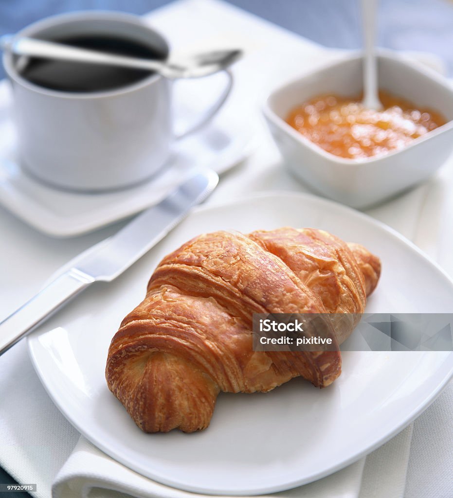 Hot croissant  Baked Stock Photo