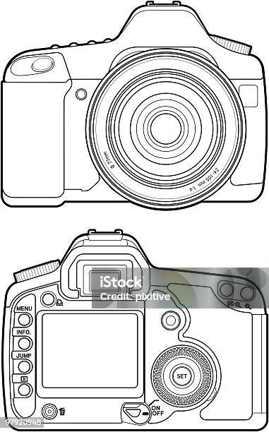 Silhouette De La Caméra Vecteurs libres de droits et plus d'images vectorielles de Appareil photo - Appareil photo, Contour, Illustration
