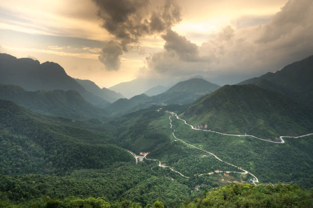 istock The magical sunset on O Quy Ho mountain pass before sunset. 979217414