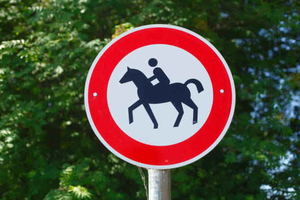 istock Road sign ban for riders 979220034