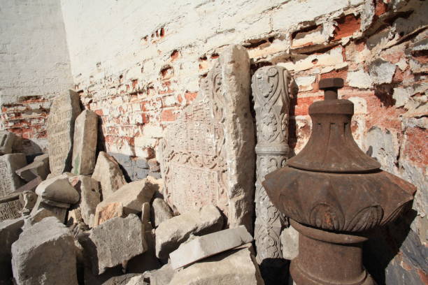istock Ancient fragments of stones on excavations 979233480