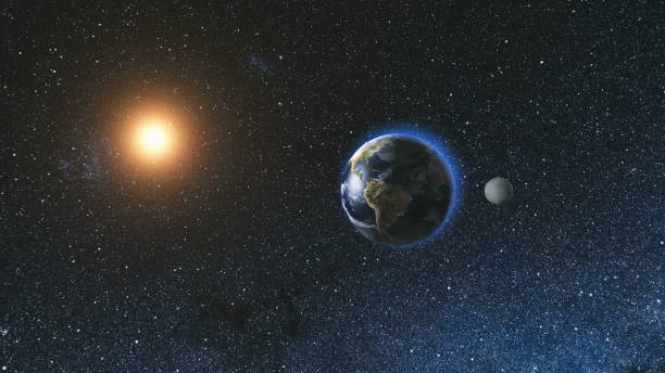 istock Sunrise view from space on Planet Earth and Moon 979235738