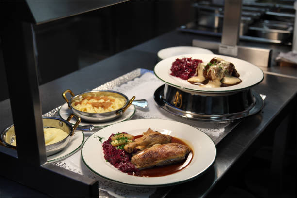 restaurant meat dishes ready to be served