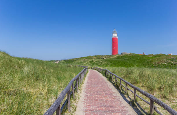 istock Path leading to the lighthouse on Texel island, Holland 979255906
