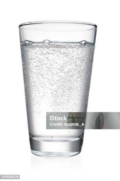 Glass Of Water Isolated Stock Photo - Download Image Now - Drinking Glass, Carbonated Water, Water