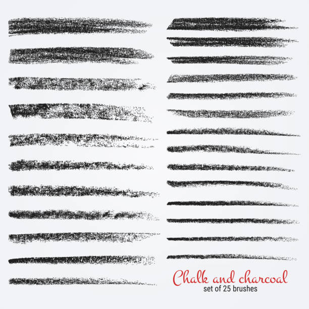 istock Set of vector grunge brushes created with chalk and charcoal. A high resolution. Stored in the palette. Designed for registration of various design projects: posters, banners. 979261846